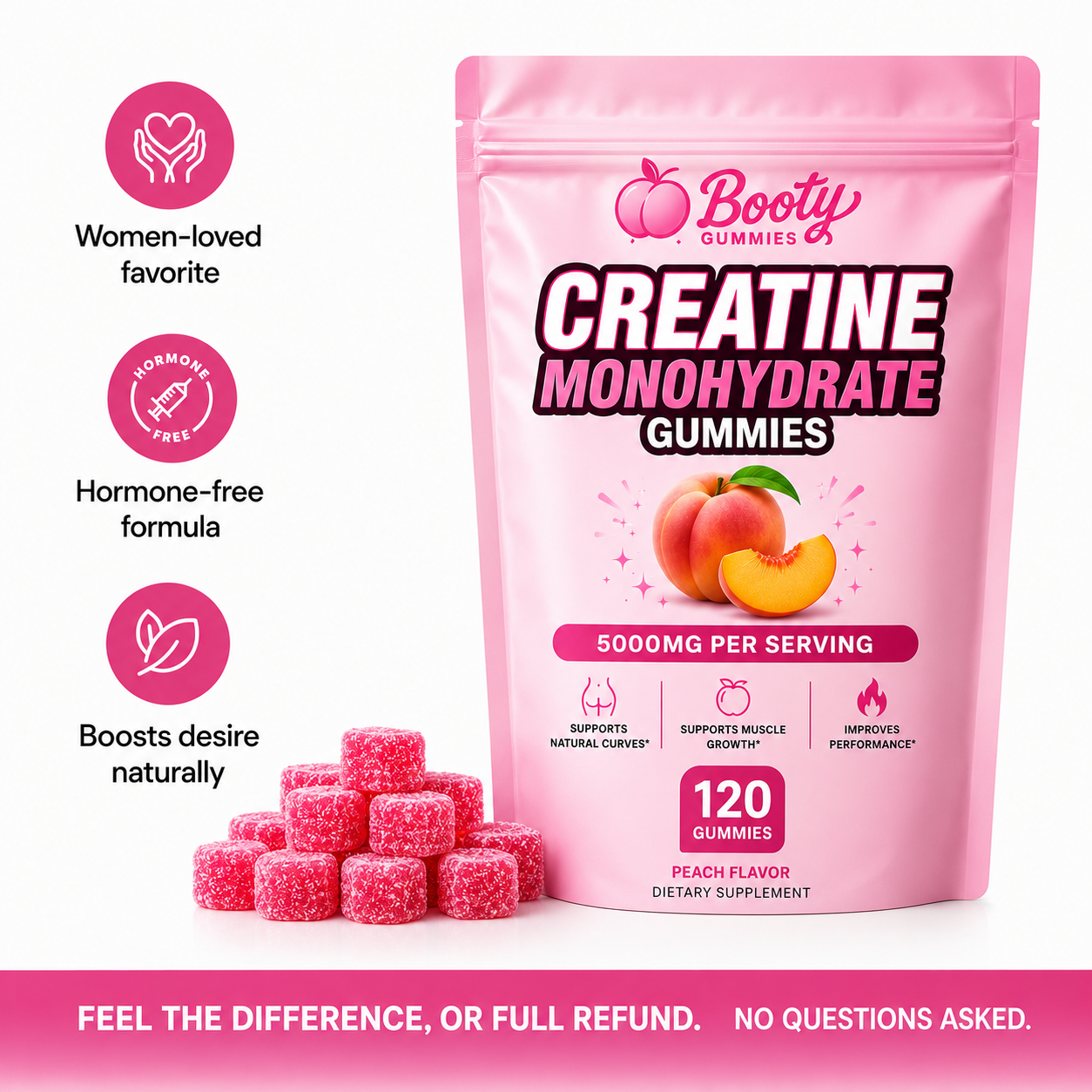Booty Creatine Gummies FOR HER